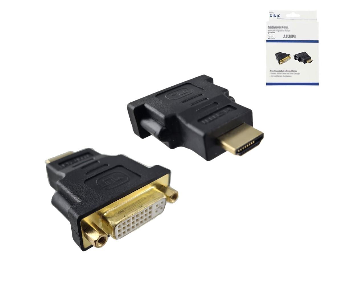 HDMI Adapter, Typ A Stecker auf DVI Buchse, schwarz