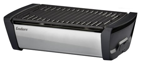 Aurora Mirror, raucharmer Tisch-Holzkohlegrill, silber