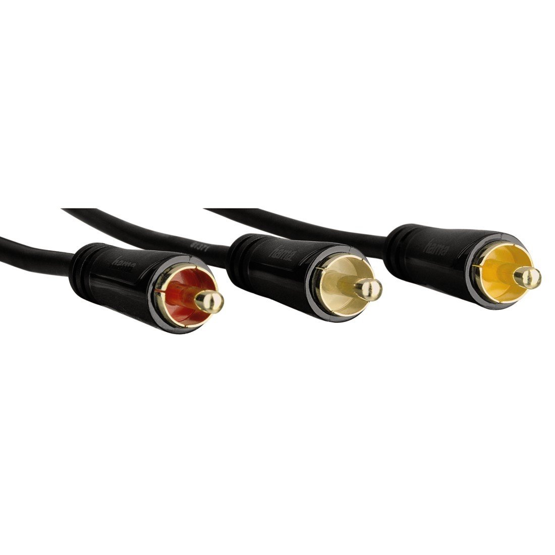 Audio-/Video-Kabel, 3 Cinch-Stecker - 3 Cinch-Stecker, vergoldet, 1,5 m (00122157)