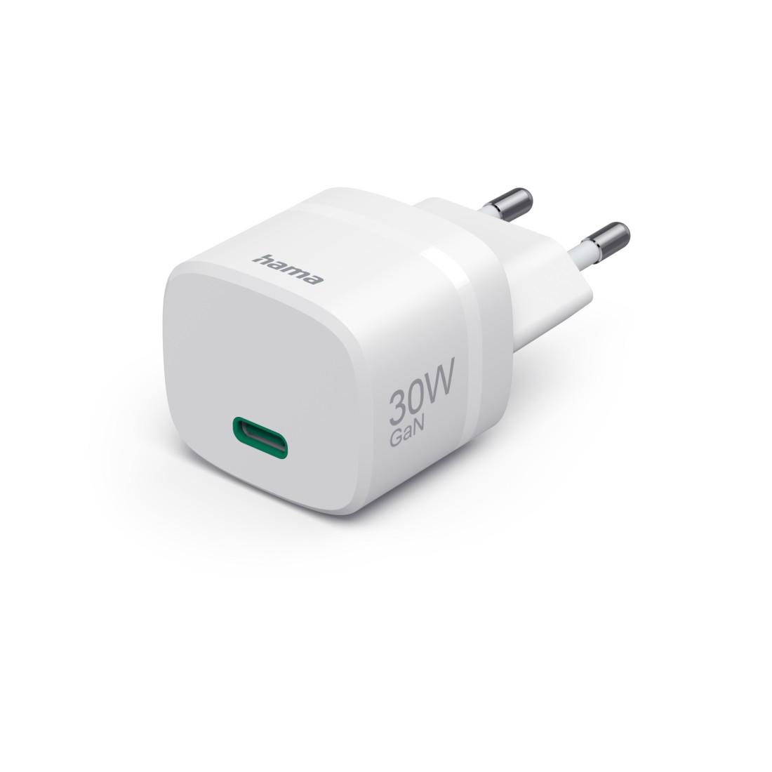 Schnellladegerät, GaN, USB-C, PD, Zero Standby, 30 W, Weiß (00201964)
