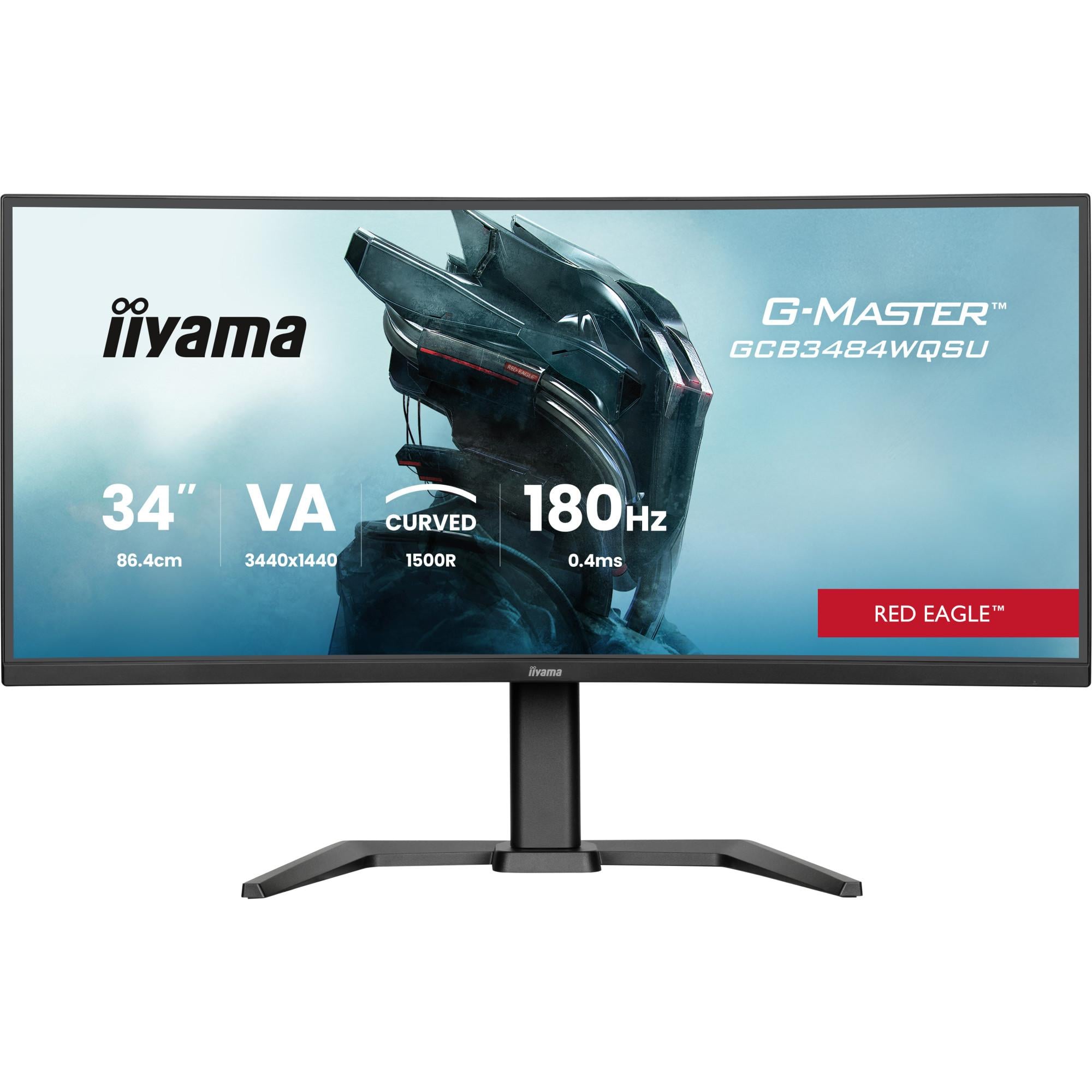 Gaming-Monitor iiyama G-MASTER GCB3484WQSU-B1, Schwarz, 34 Zoll, UWQHD, VA, 180 Hz, 0,4 ms