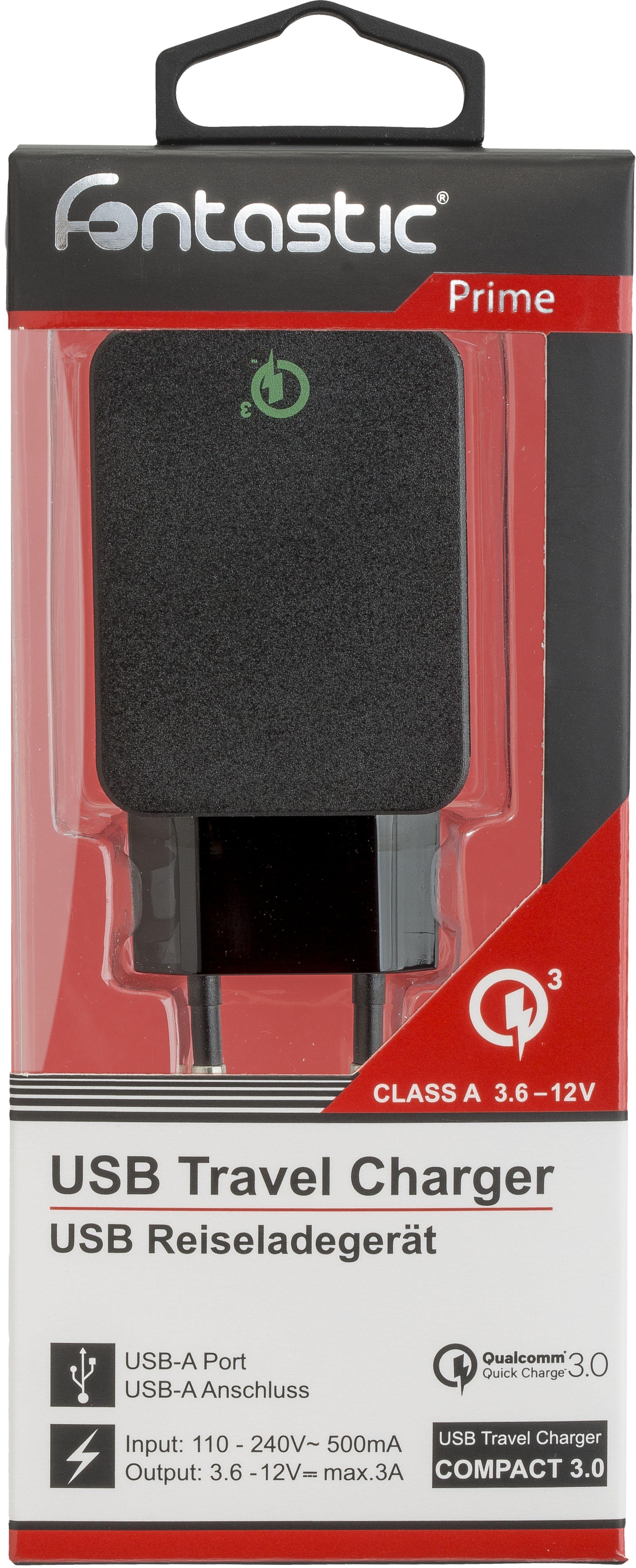 USB Travel Charger Quick 3.0 USB schwarz