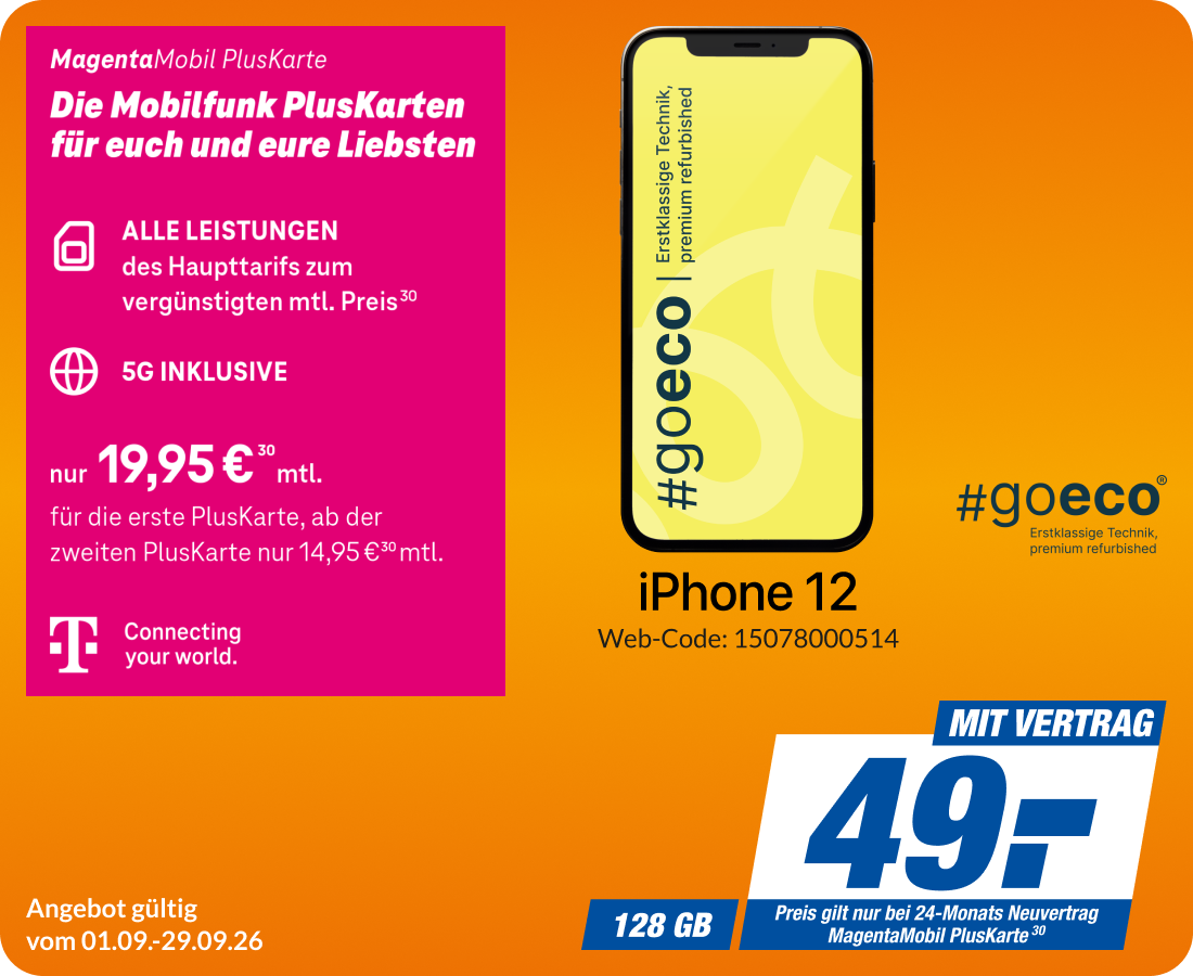 iPhone 12 mit Pluskarte für 49€!