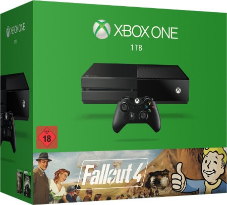 Xbox One 1 TB (schwarz) inkl. Fallout 4 + Fallout 3