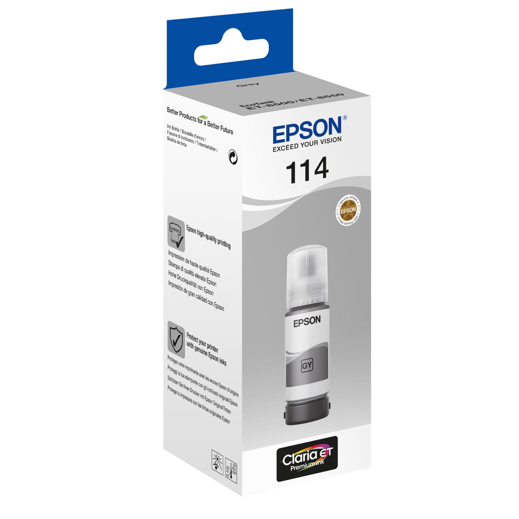 114 EcoTank Grau Tintenflasche (C13T07B540)