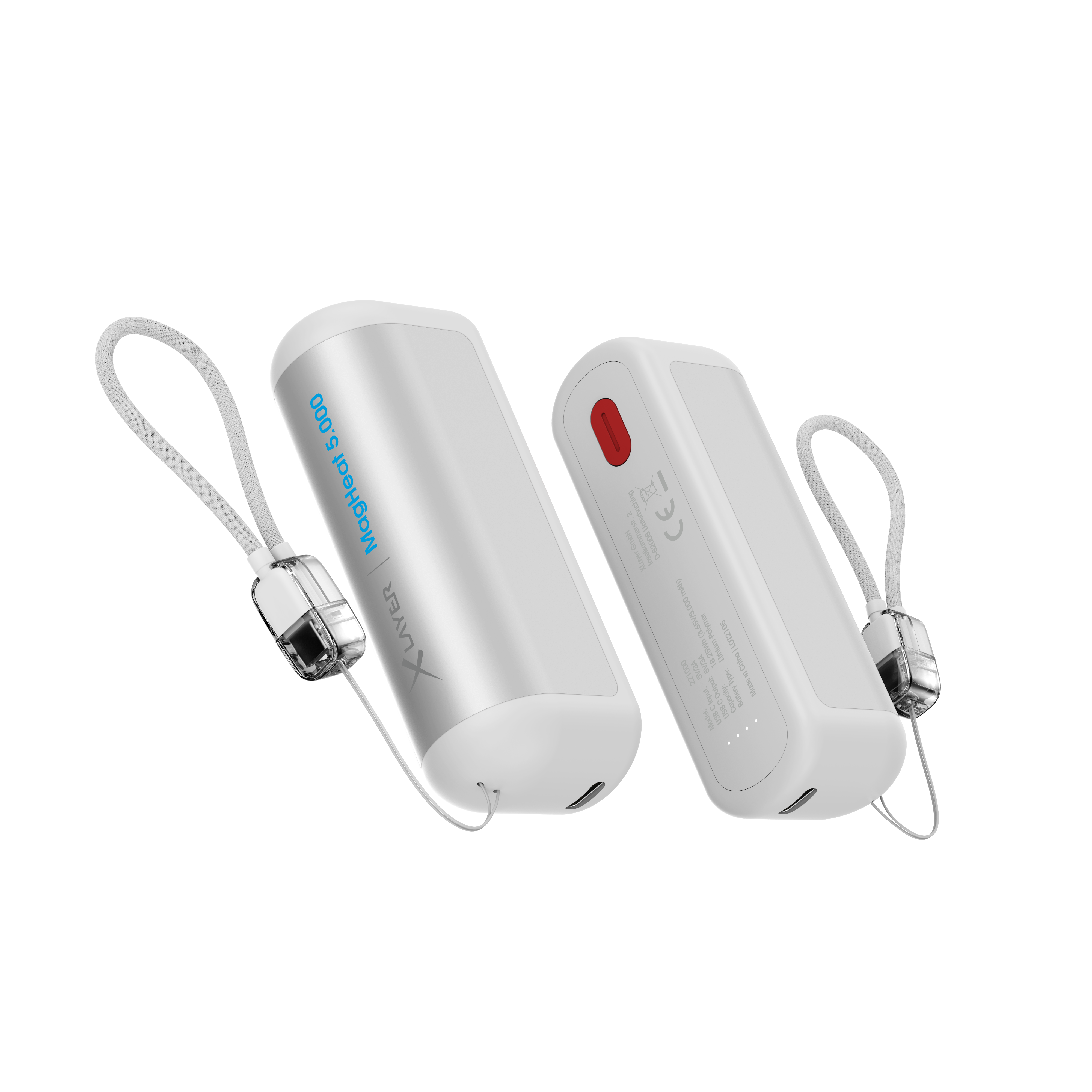 Powerbank Plus + Handwärmer Duo 2x 5000mAh, Weiß