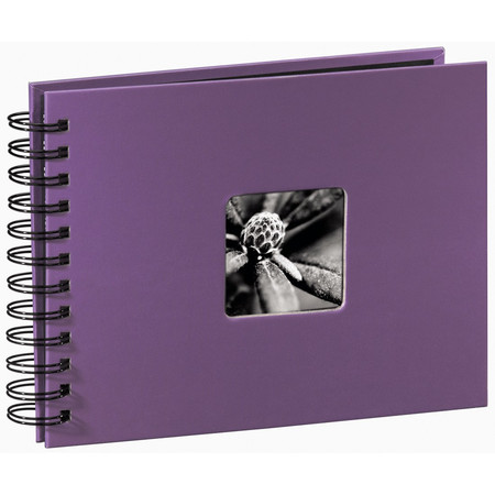 Spiral-Album "Fine Art", 24 x 17 cm, 50 schwarze Seiten, lila