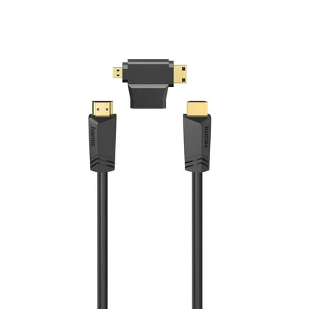 High Speed HDMI™-Kabel, Steck. - Steck., Ethernet, 1,5 m + HDMI™-Adapter