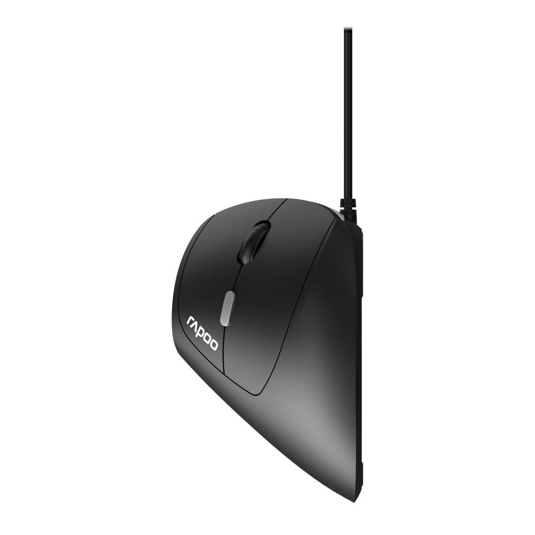 Kabelgebundene ergonomische Maus "EV200", Schwarz (00215044)