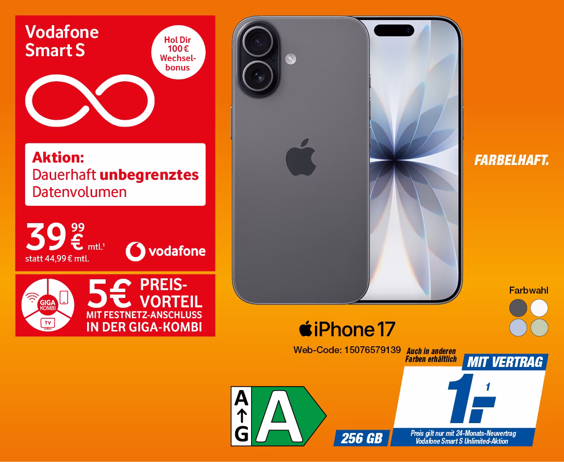 iPhone 17 mit Vodafone Smart S Unlimited