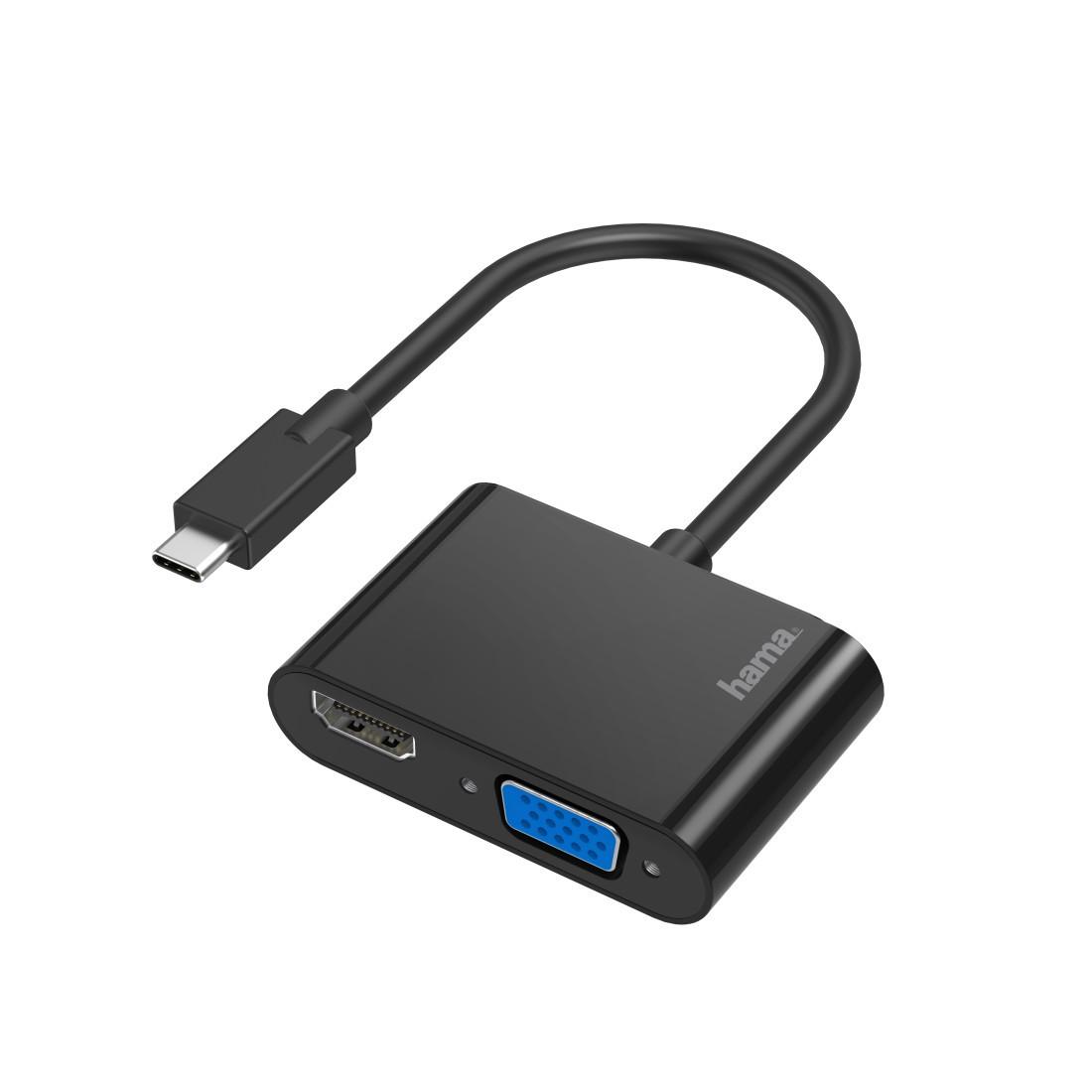 Video-Adapter, 2in1, USB-C-Stecker - VGA & HDMI™-Buchse, Ultra-HD 4K (00200313)