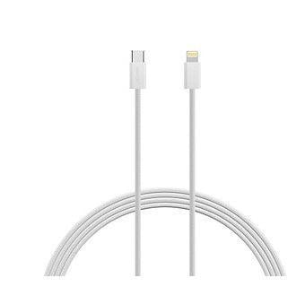feingewebtes Apple Kabel USB-C auf Lightning 2 Meter White