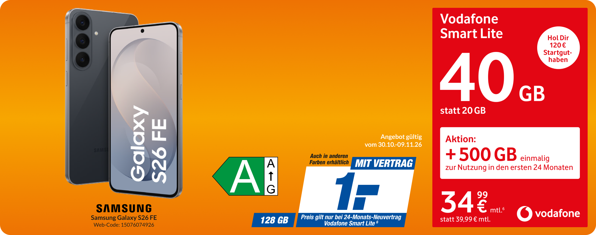 Samsung S26 FE Enterprise mit Smart Lite für 1€!