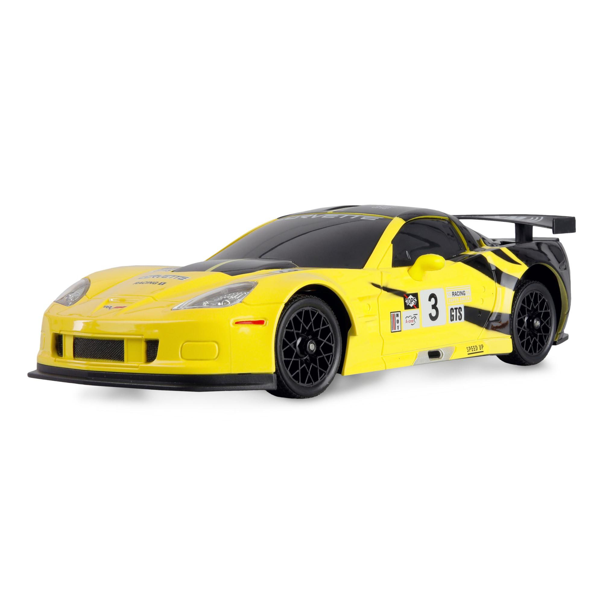 Corvette C6R ferngesteuerte (RC) modell Drift-Car Elektromotor 1:18, gelb Ferngesteuertes Auto