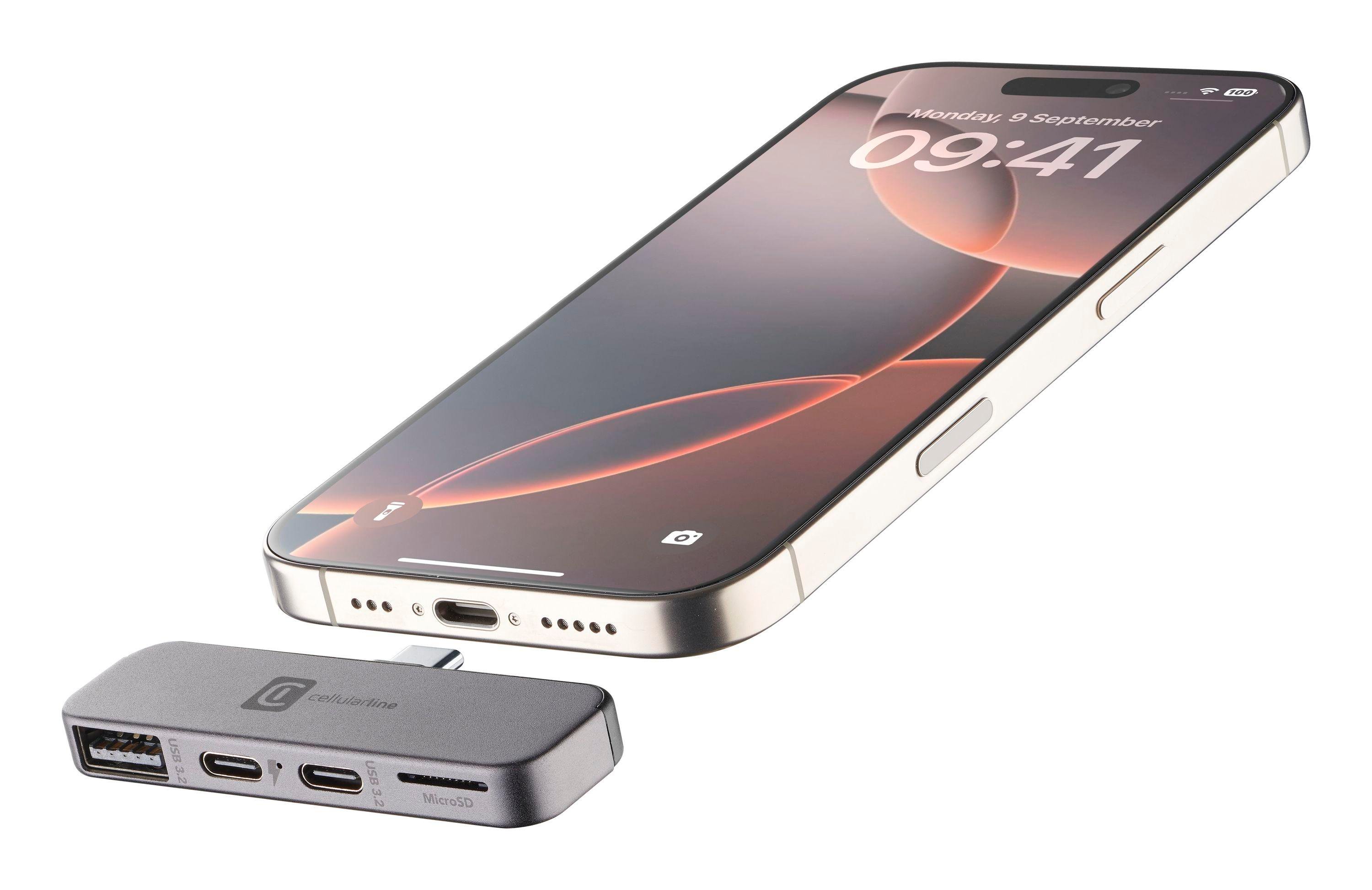 4 Port SMARTPHONE HUB Black
