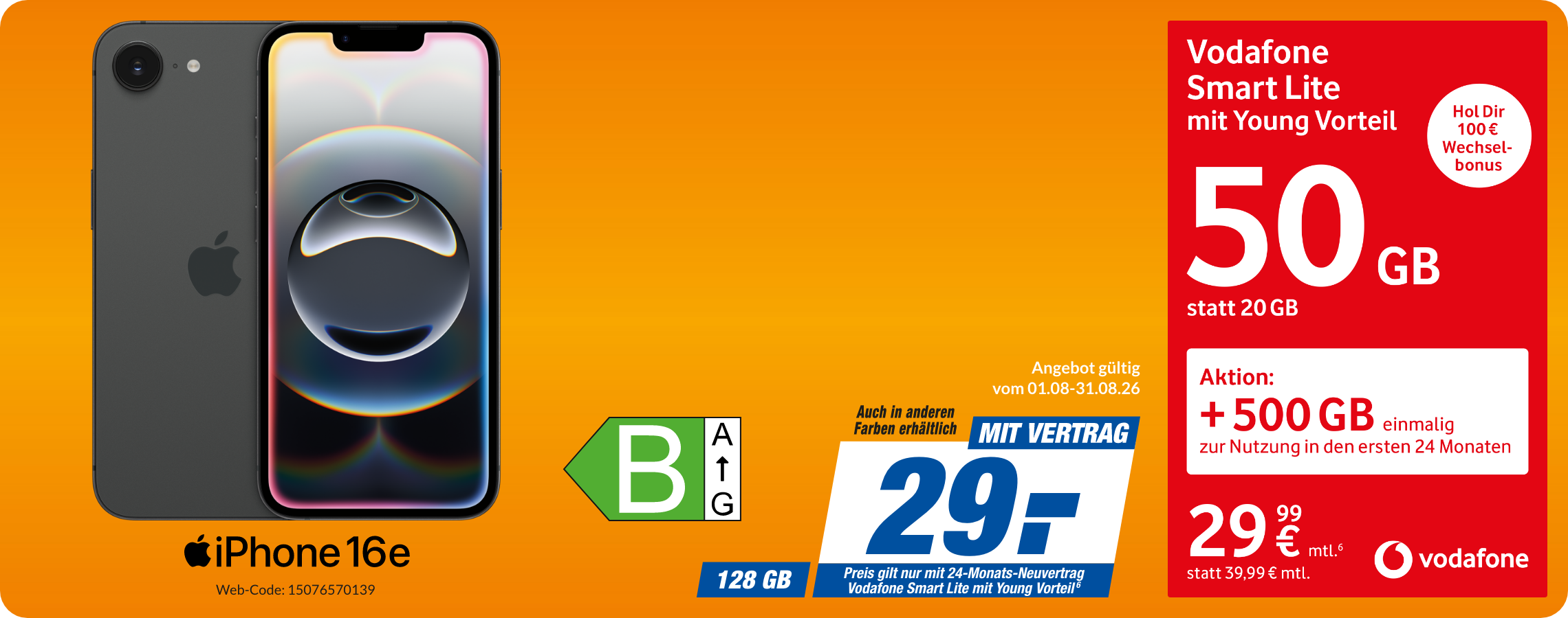 iPhone 16e mit Smart Lite für 29€!