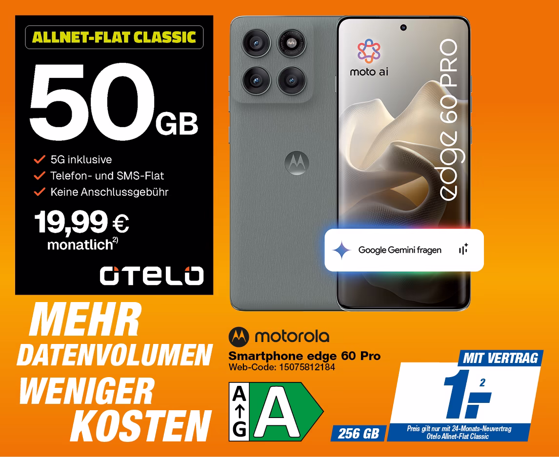 Motorola edge 60 Pro mit Otelo Allnet-Flat Classic