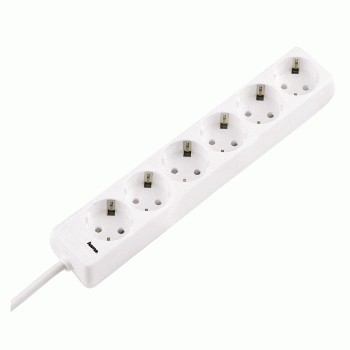 Steckdosenleiste 6-fach 1,4 m weiß