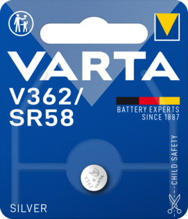 SILVER Coin V362/SR58, 1er Blister Batterie