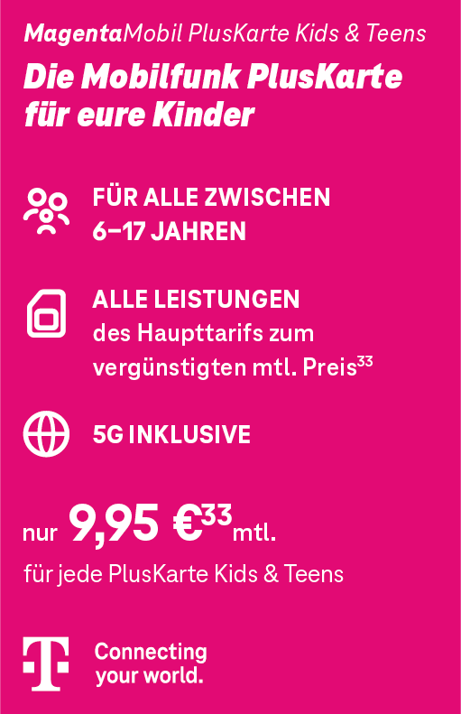 MagentaMobil Pluskarte Kids & Teens