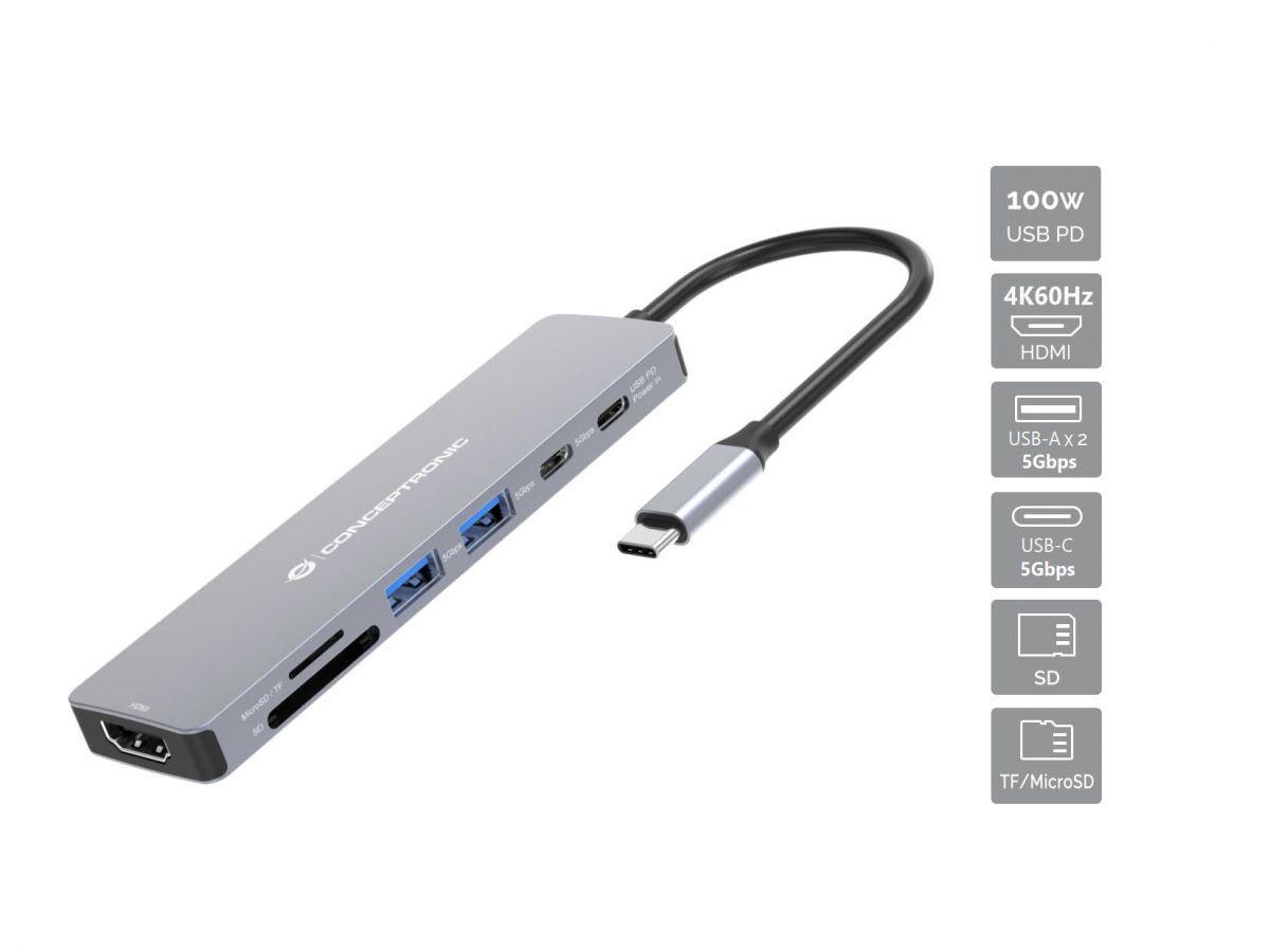 DONN28G 7-in-1 USB 3.2 Gen 1 Dockingstation