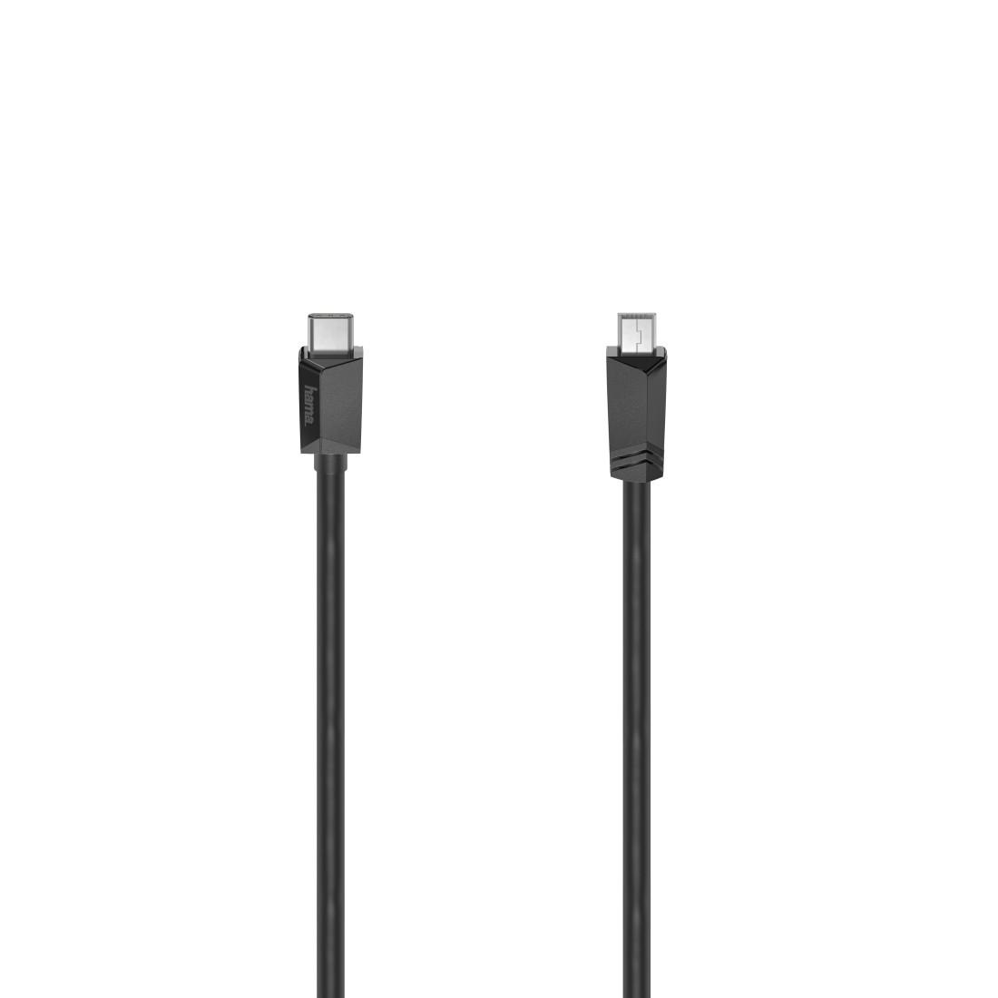 USB-C-Kabel, USB-C-Stecker - Mini-USB-Stecker, USB 2.0, 480 Mbit/s, 0,75 m (00200643)