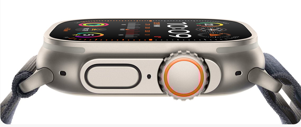 Robustes, leichtes 49 mm Gehäuse aus Titan in Raumfahrt-Qualität.