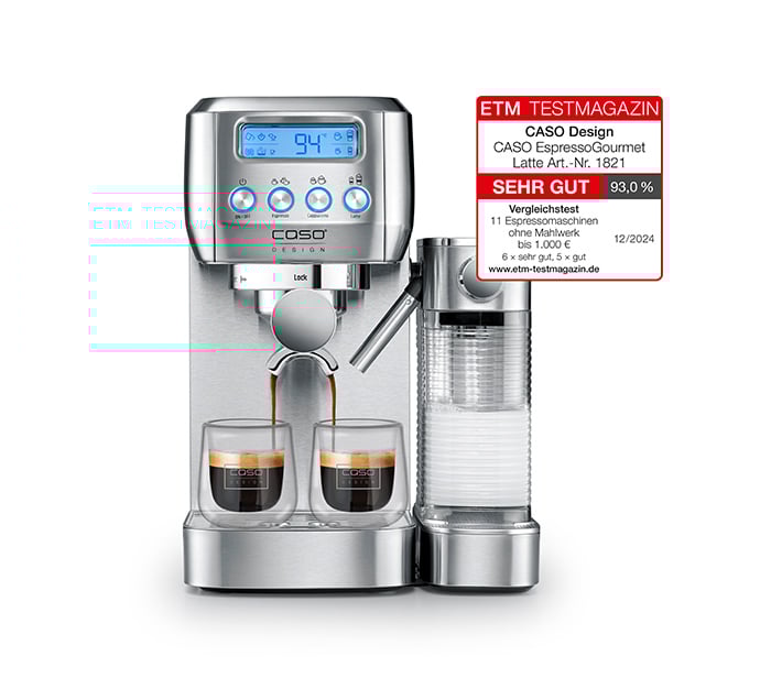Caso 1821 Espresso Gourmet Siebträger-Espressomaschine