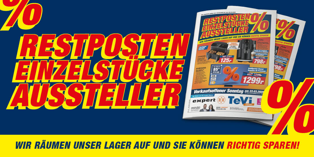 Restpostem, Einzelstücke, Aussteller - Unsere aktuellen Angebote.