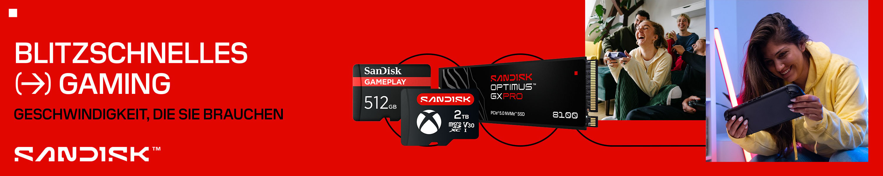 SanDisk Gaming-Speicher für blitzschnelles Spielen