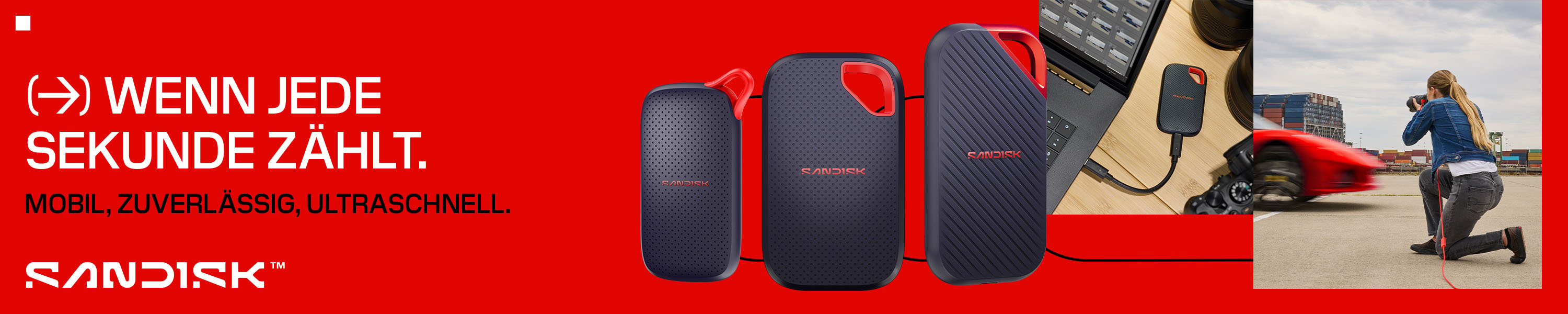 SanDisk externe SSDs für mobile, zuverlässige High-Speed-Speicherung