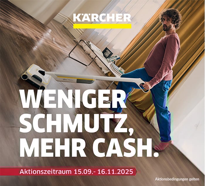 Kärcher Bodenwischer kaufen und bis zu 90 € Cashback sichern!