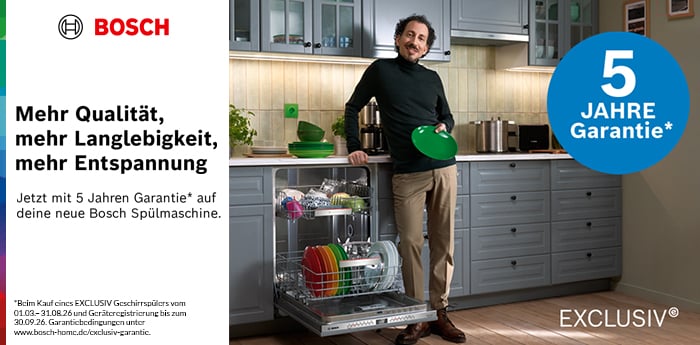 Bosch Exclusiv 5 Jahre Geschirrspüler Garantie_DTeaser