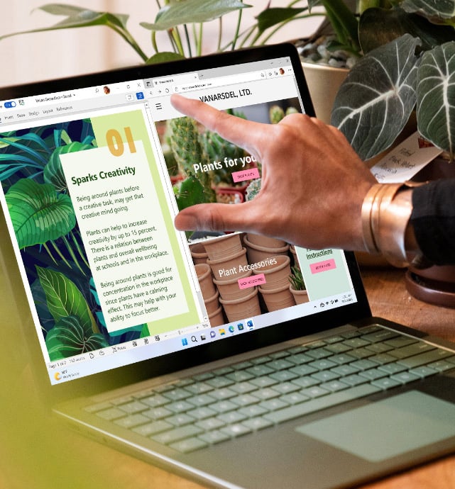 Ein schlanker und leistungsstarker Touchscreen-Laptop