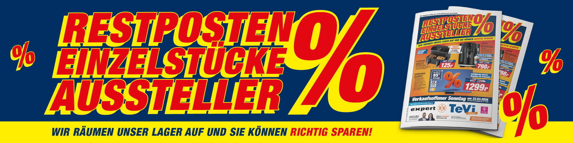 Restposten, Einzelstücke, Aussteller - Unsere aktuellen Angebote.