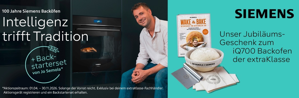 Siemens Backofen mit Backstarterset zum Aktionsgerät