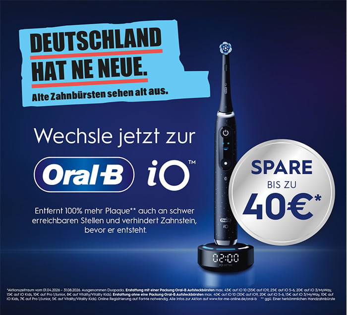 Bis zu 40 € Cashback auf die Oral-B iO