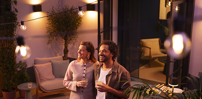 Philips Hue Beleuchtung im Außenbereich