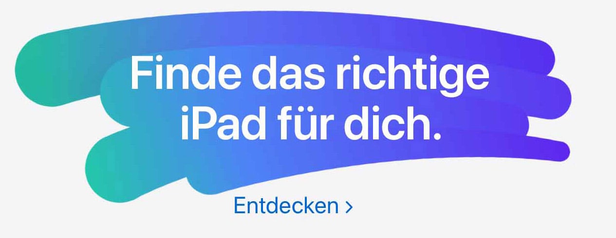 Finde das richtige iPad für dich.