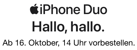Apple Neuheiten_iPhone Duo_Bildrechts