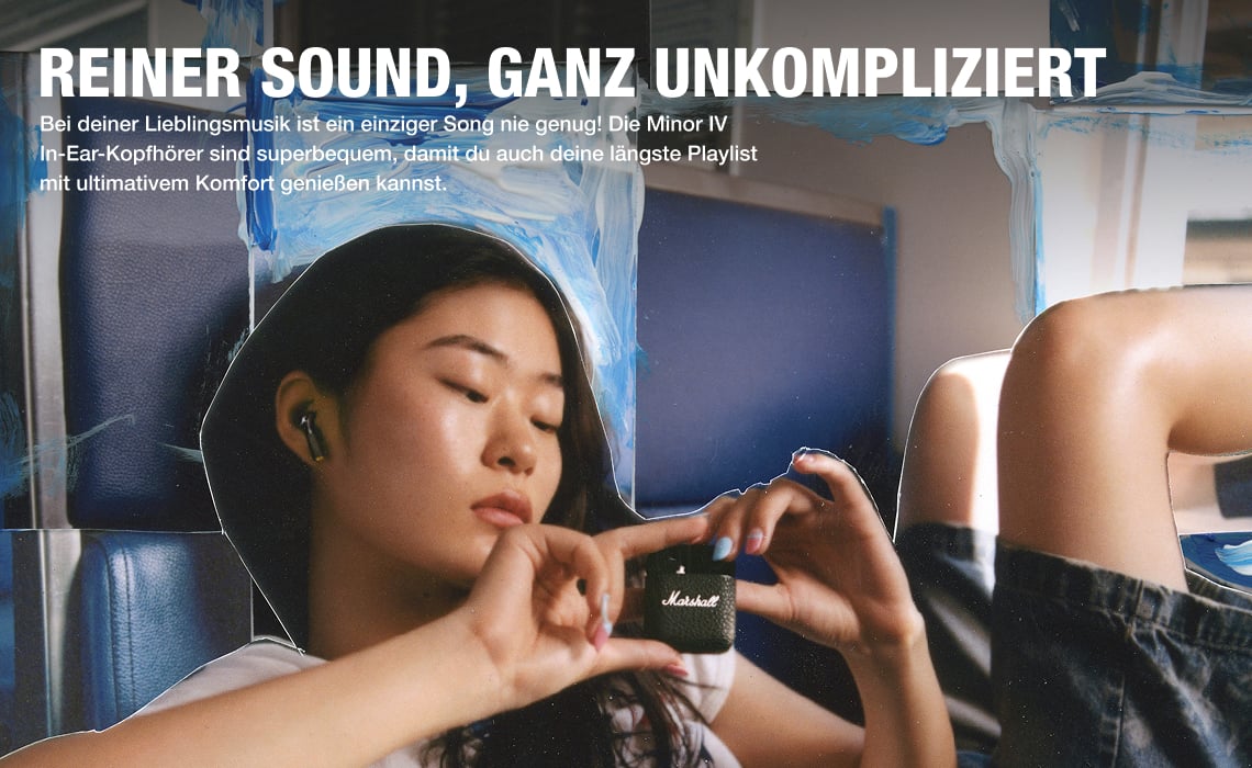 Banner über bequemen Sitz von Marshall In-Ears