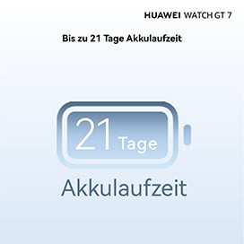 Bis zu 21 Tage Akkulaufzeit
