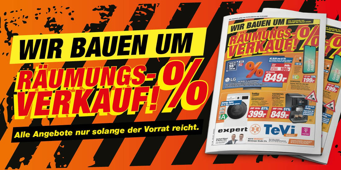 Räumungsverkauf - Alle Angebote nur solange der Vorrat reicht.