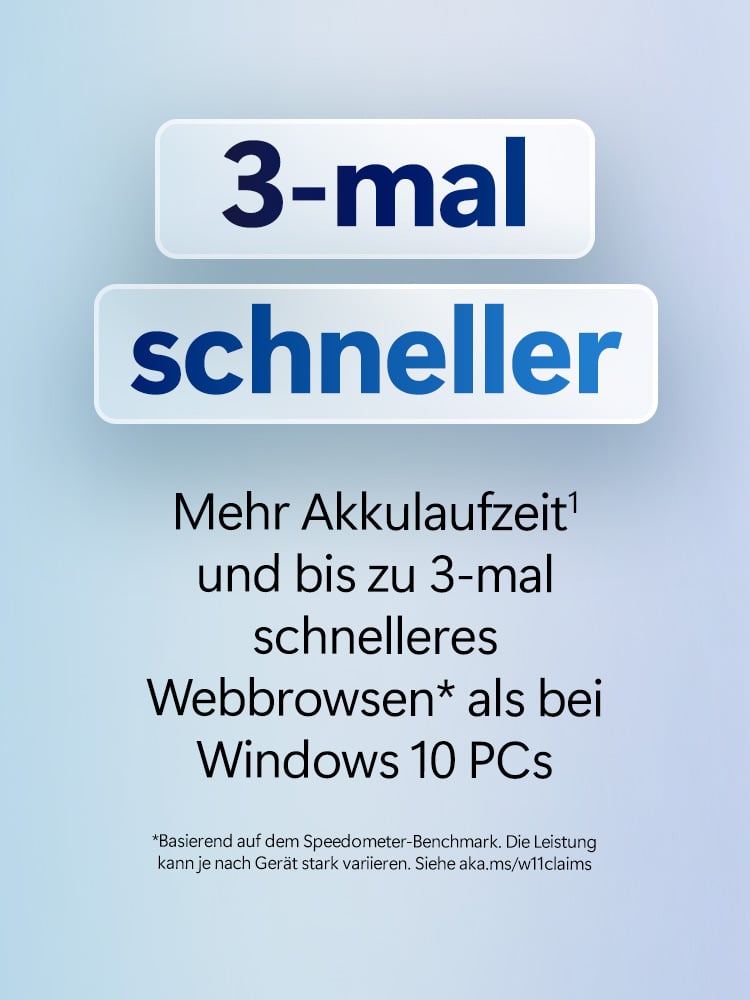 Windows 11 PCs mit bis zu 3-mal schnellerem Webbrowsen