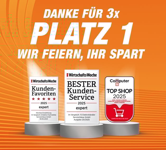 Danke für Platz 1 - expert TeVi ausgezeichneter Service vom Experten - Jetzt Sparen und Angebote entdecken