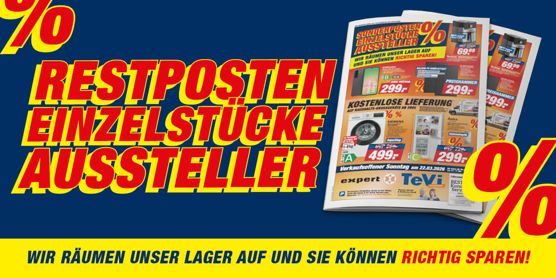 Restposten, Einzelstücke, Aussteller - unsere aktuellen Angebote