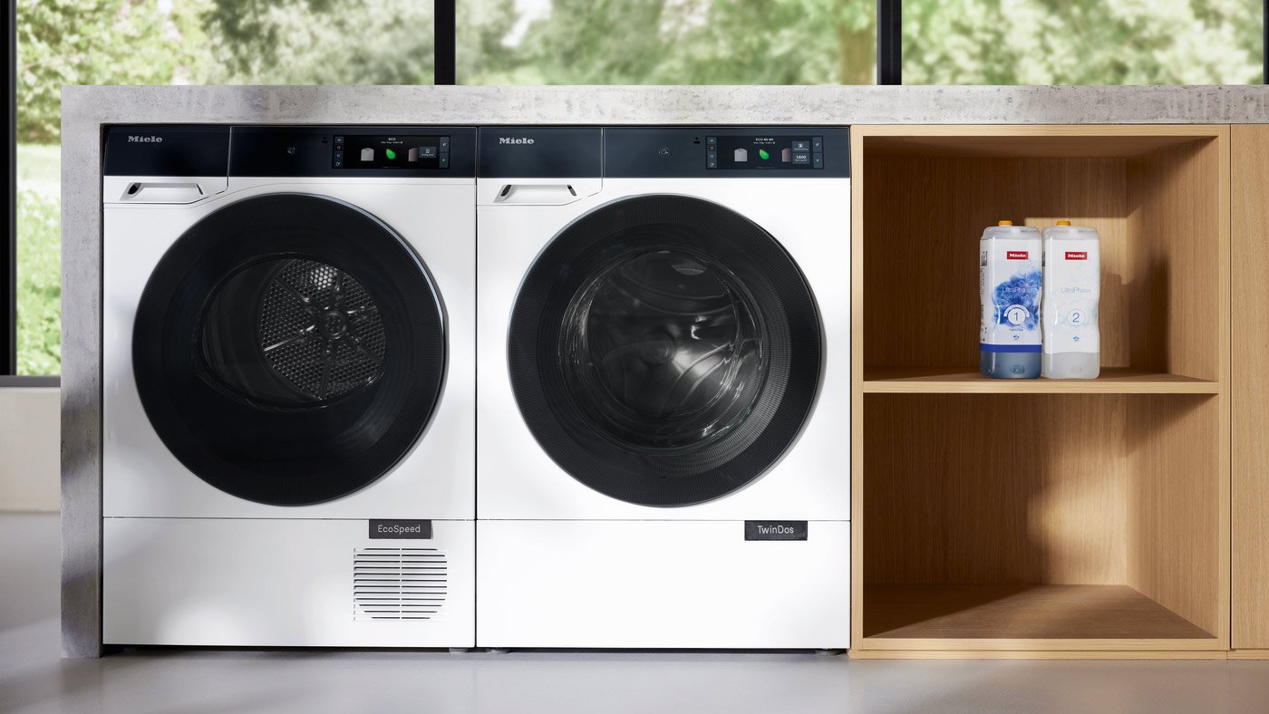 Miele Waschmaschine, Trockner und Bügelgeräte