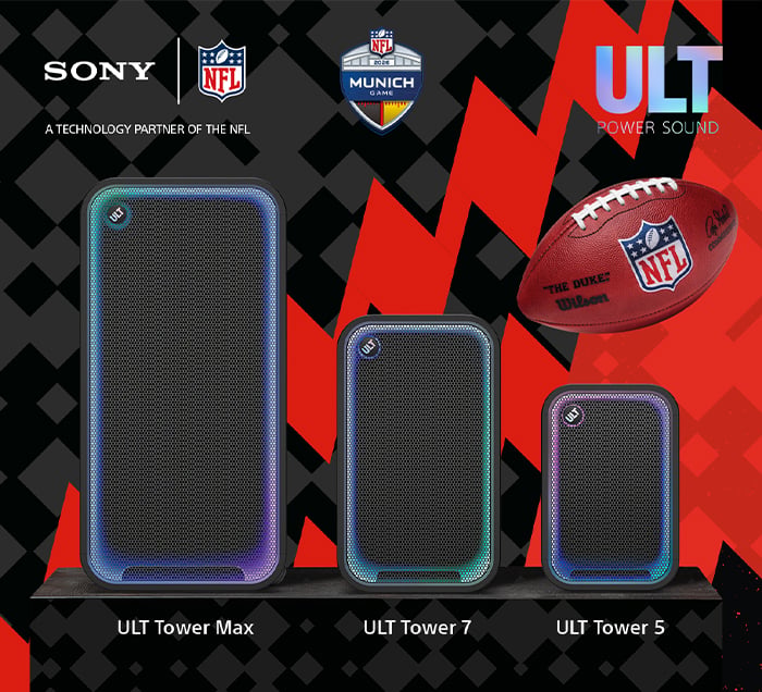 Sony ULT Tower kaufen und Tickets für das 2026 NFL Munich Game gewinnen!