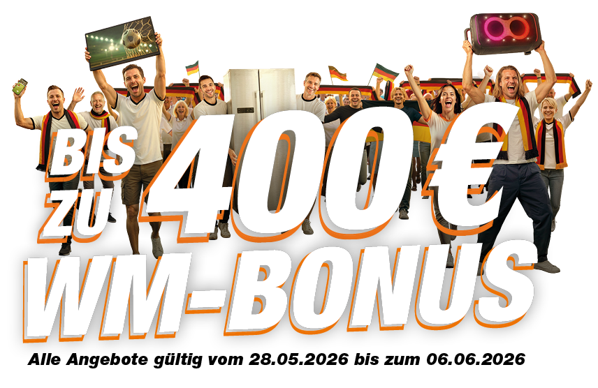 Bis zu 400,- € WM-Bonus