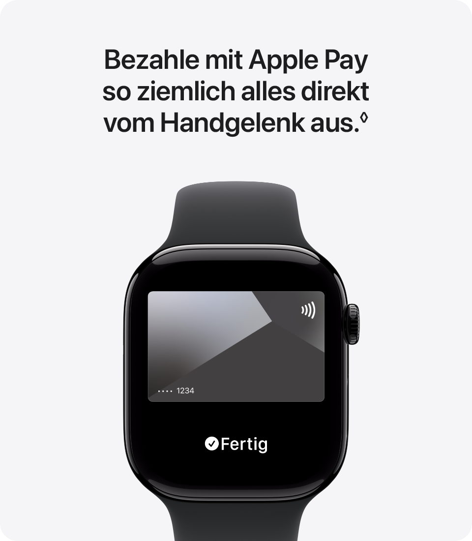 Bezahle mit Apple Pay so ziemlich alles vom Handgelenk aus. Bezahle mit Apple Pay so ziemlich alles vom Handgelenk aus.